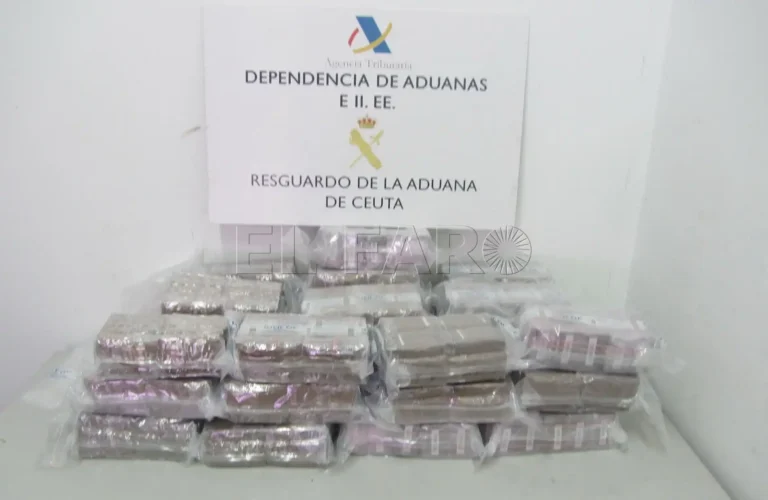 27 kilos de hachís interceptados en Ceuta: operación en doble fondo de vehículo